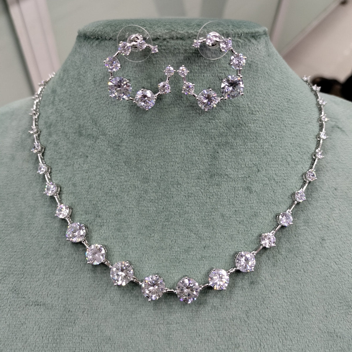 Zircon Colorburst Necklace Set 9464