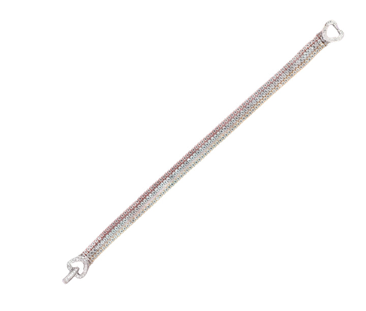 92.5 Silver Multiline Sparkle Bracelet 9357