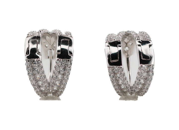 92.5 Sterling Silver Huggie Hoop Earrings 15702