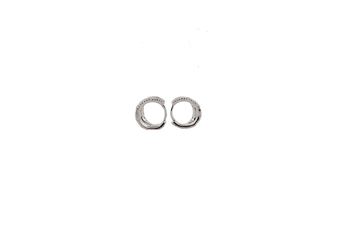 92.5 Sterling Silver Huggie Hoop Earrings 15702