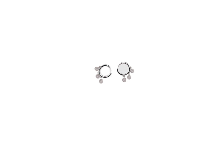 92.5 Sterling Silver Huggie Hoop Earrings 15721