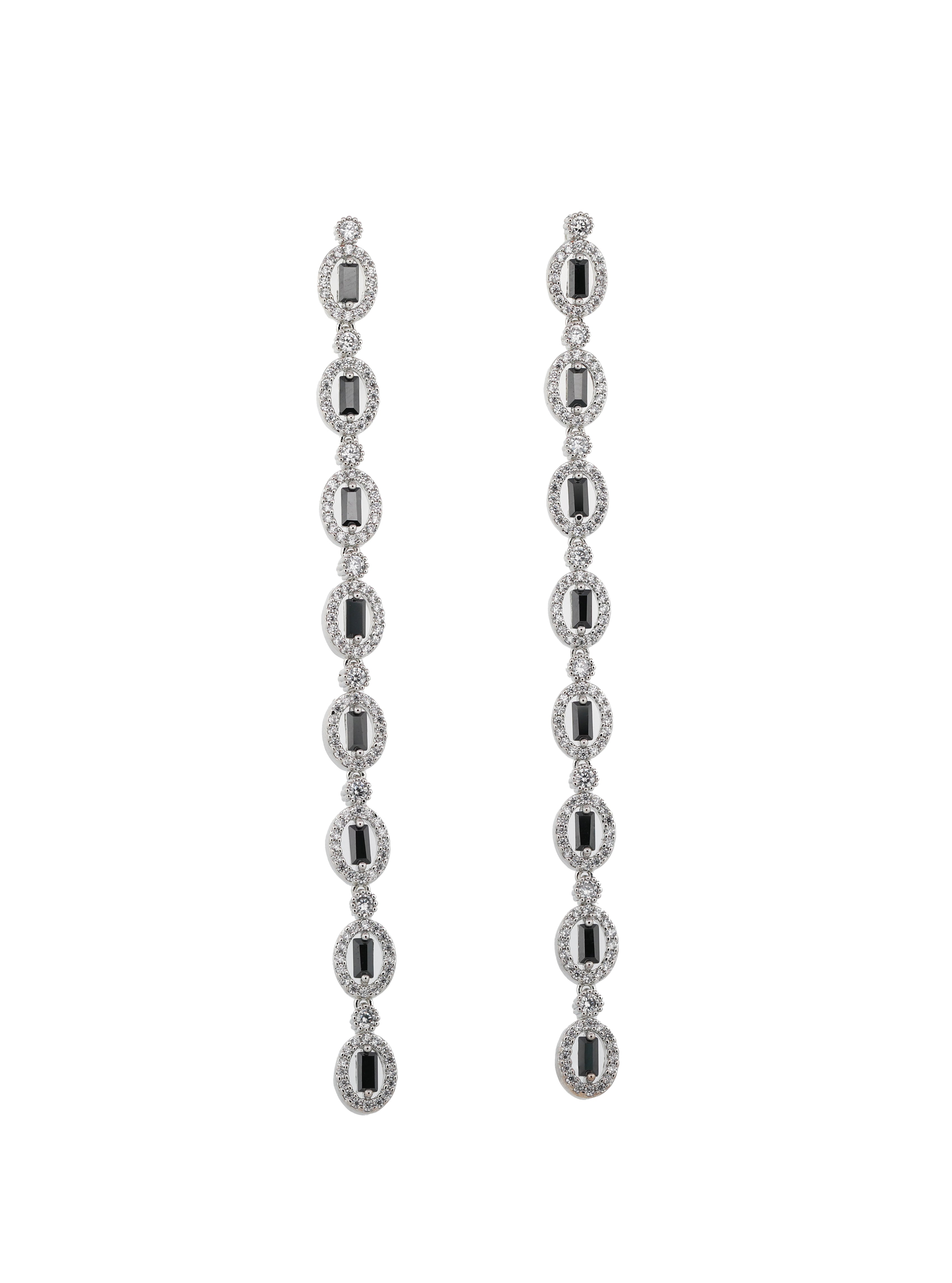 Zircon Long Linear Drop Earrings  11486
