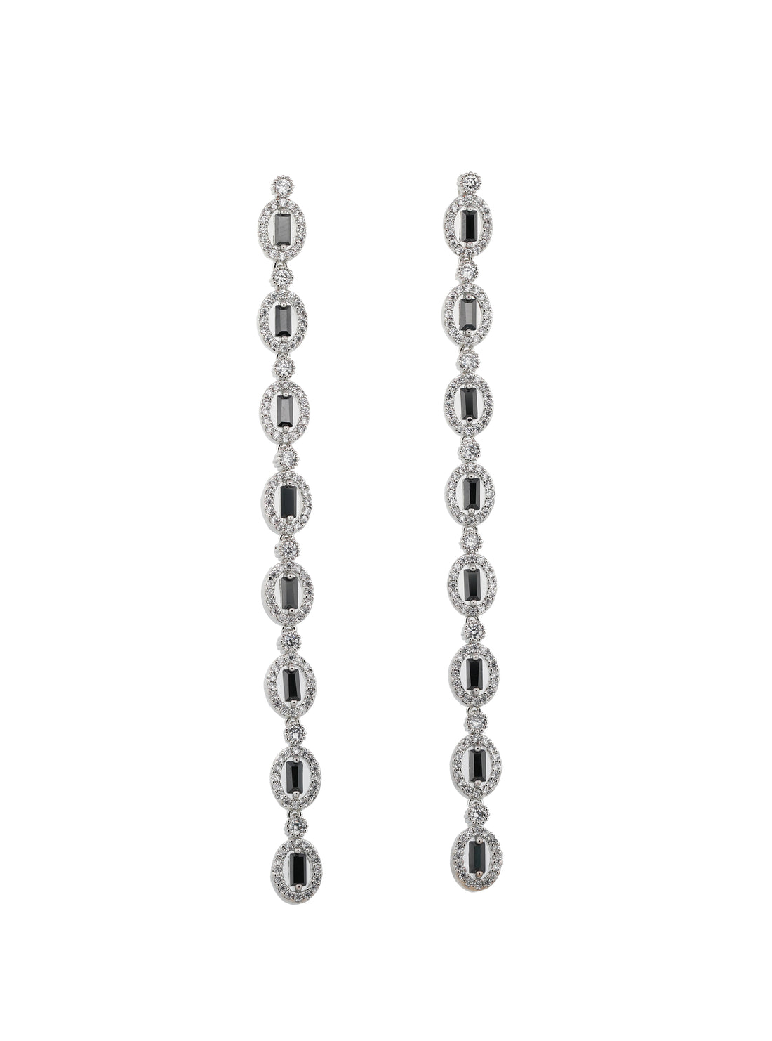Zircon Long Linear Drop Earrings  11486
