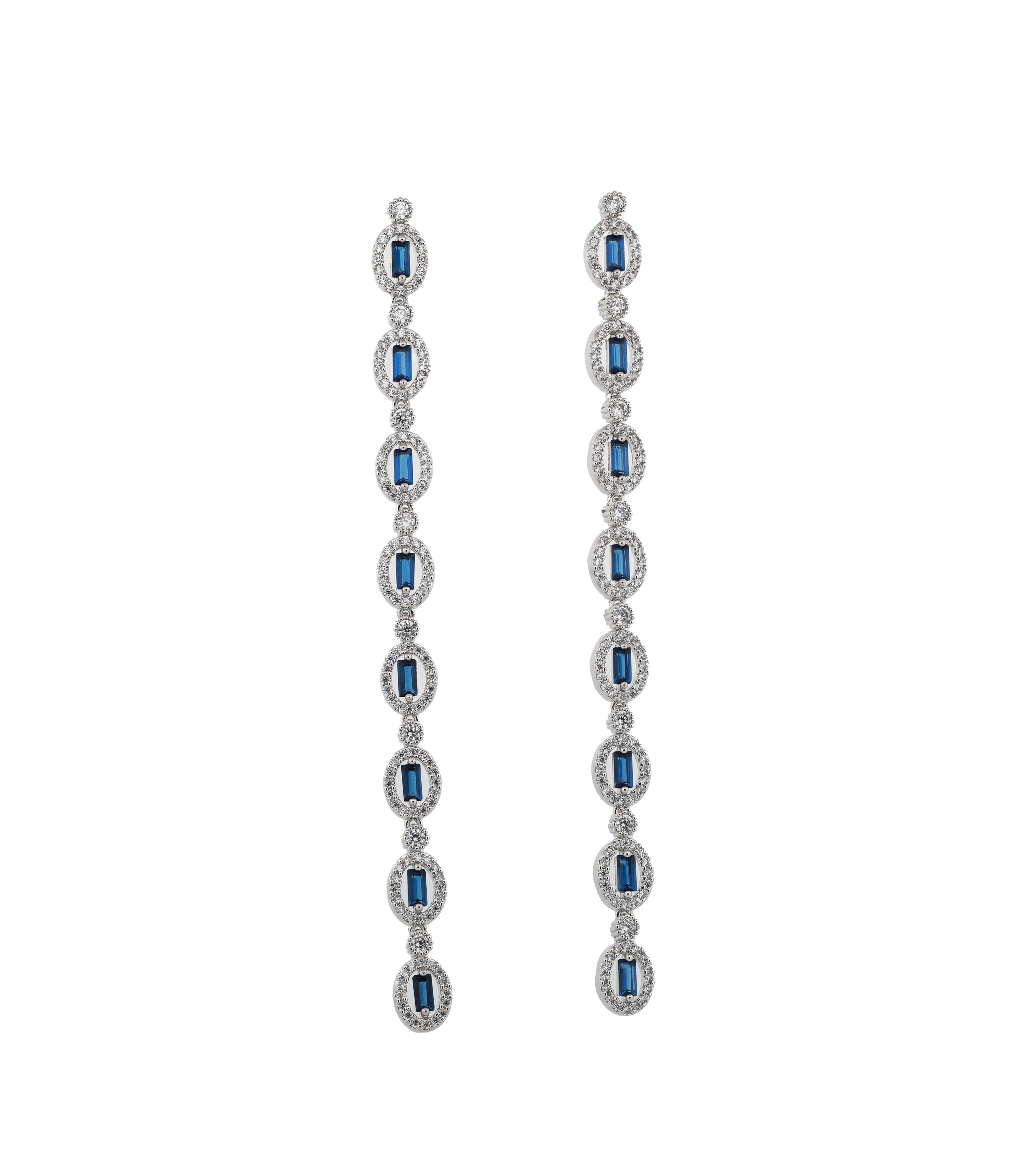 Zircon Long Linear Drop Earrings  11486