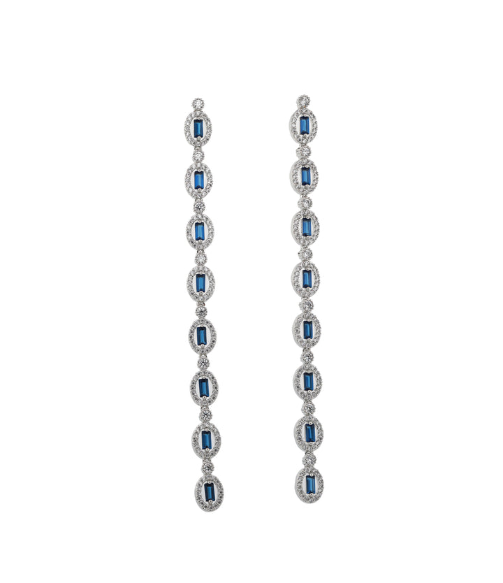 Zircon Long Linear Drop Earrings  11486