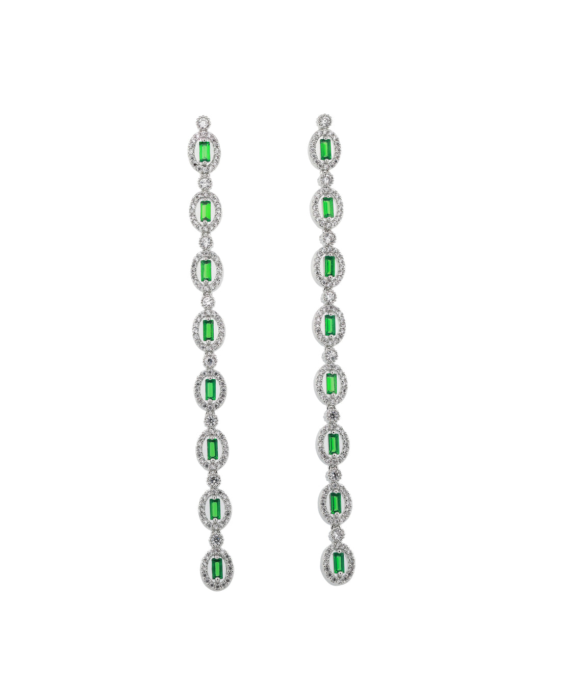 Zircon Long Linear Drop Earrings  11486