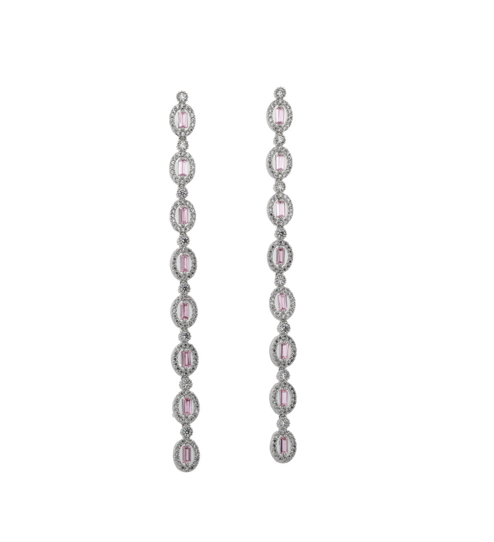 Zircon Long Linear Drop Earrings  11486