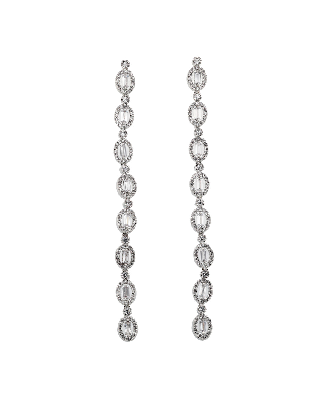 Zircon Long Linear Drop Earrings  11486