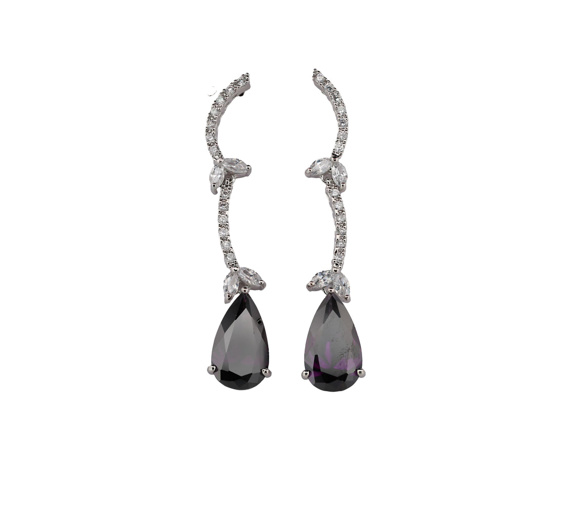 Zircon Elegant Curved Dangler Earrings 11535