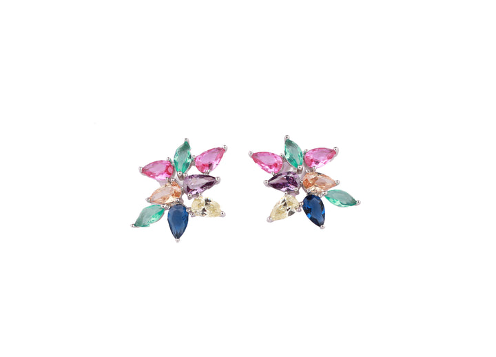 92.5 Sterling Silver Marquise shaped  Earrings 11163