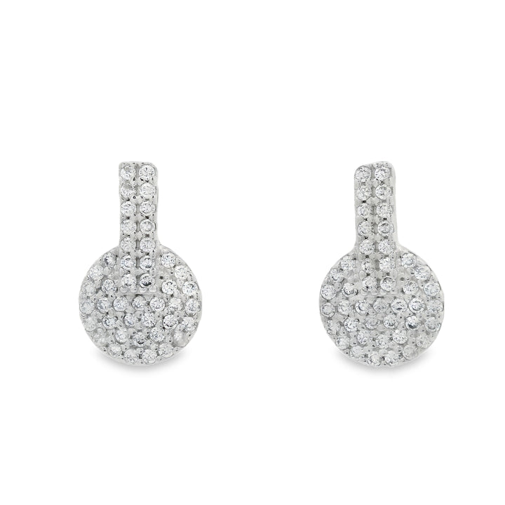 92.5 Sterling Silver Short Dangle  Earrings 11172