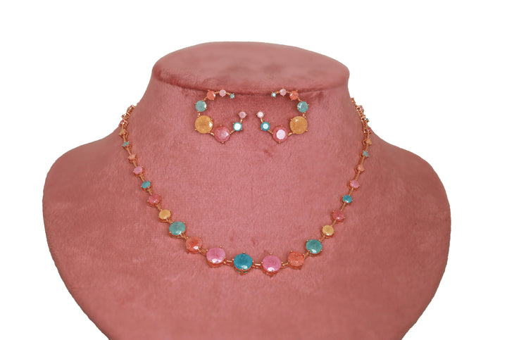 Zircon Colorburst Necklace Set 9464