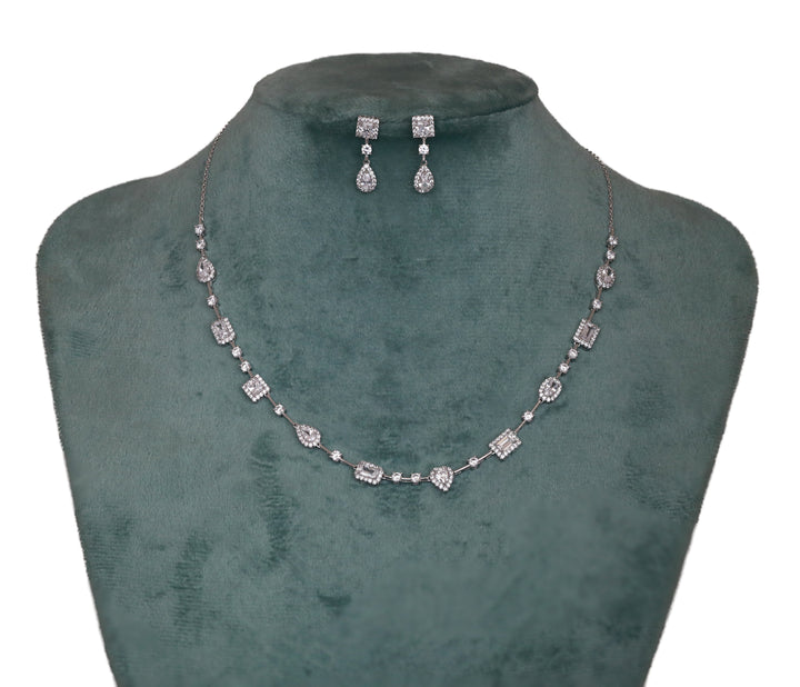 Zircon Delicate Gemstone Necklace Set 11246