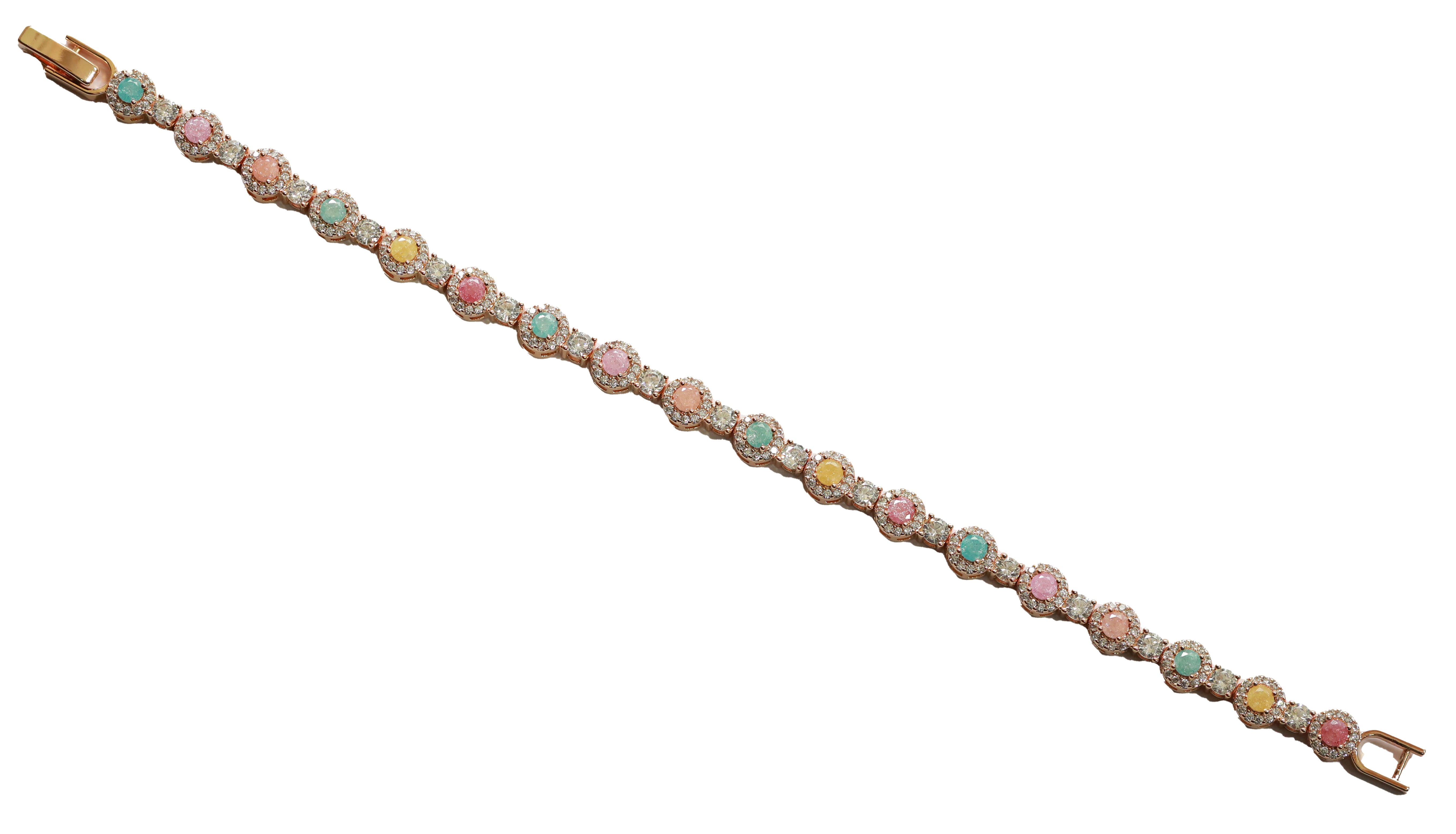 Zircon Classic Round Cluster Bracelet 9847