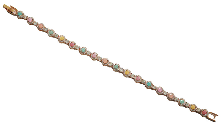 Zircon Classic Round Cluster Bracelet 9847