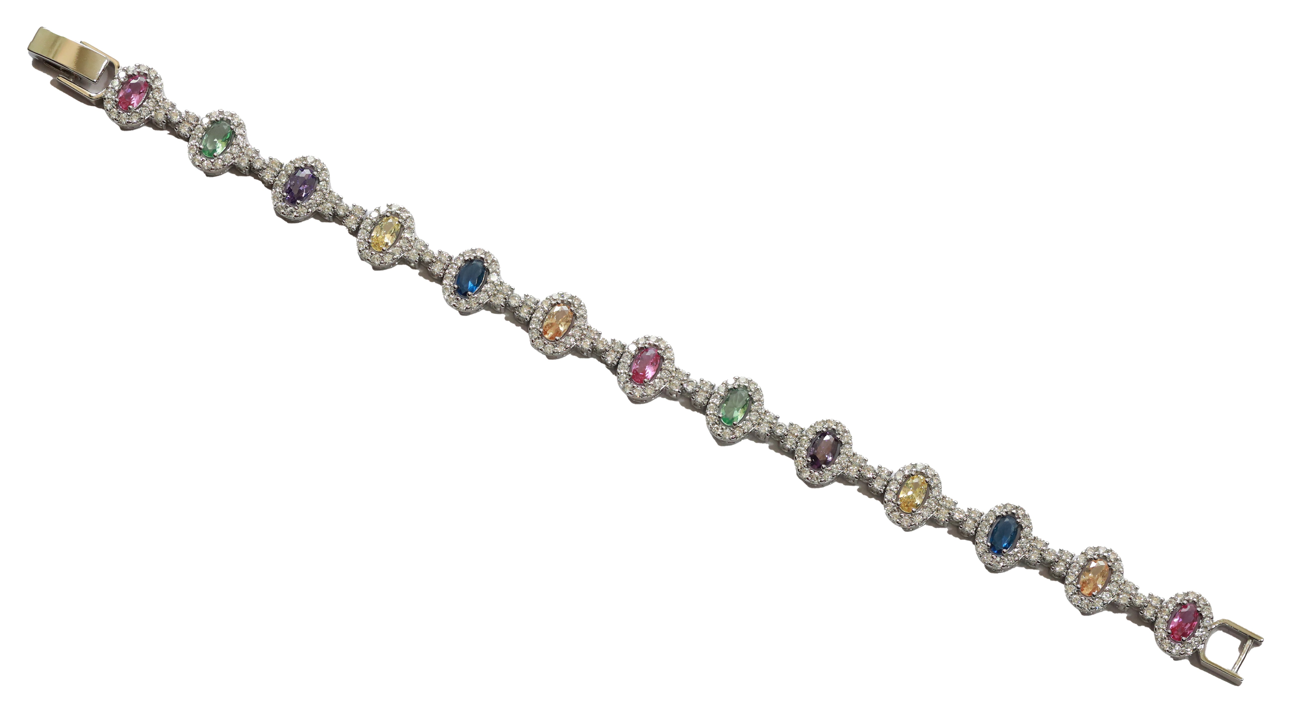 Zircon Vintage-Style Oval Bracelet 8921