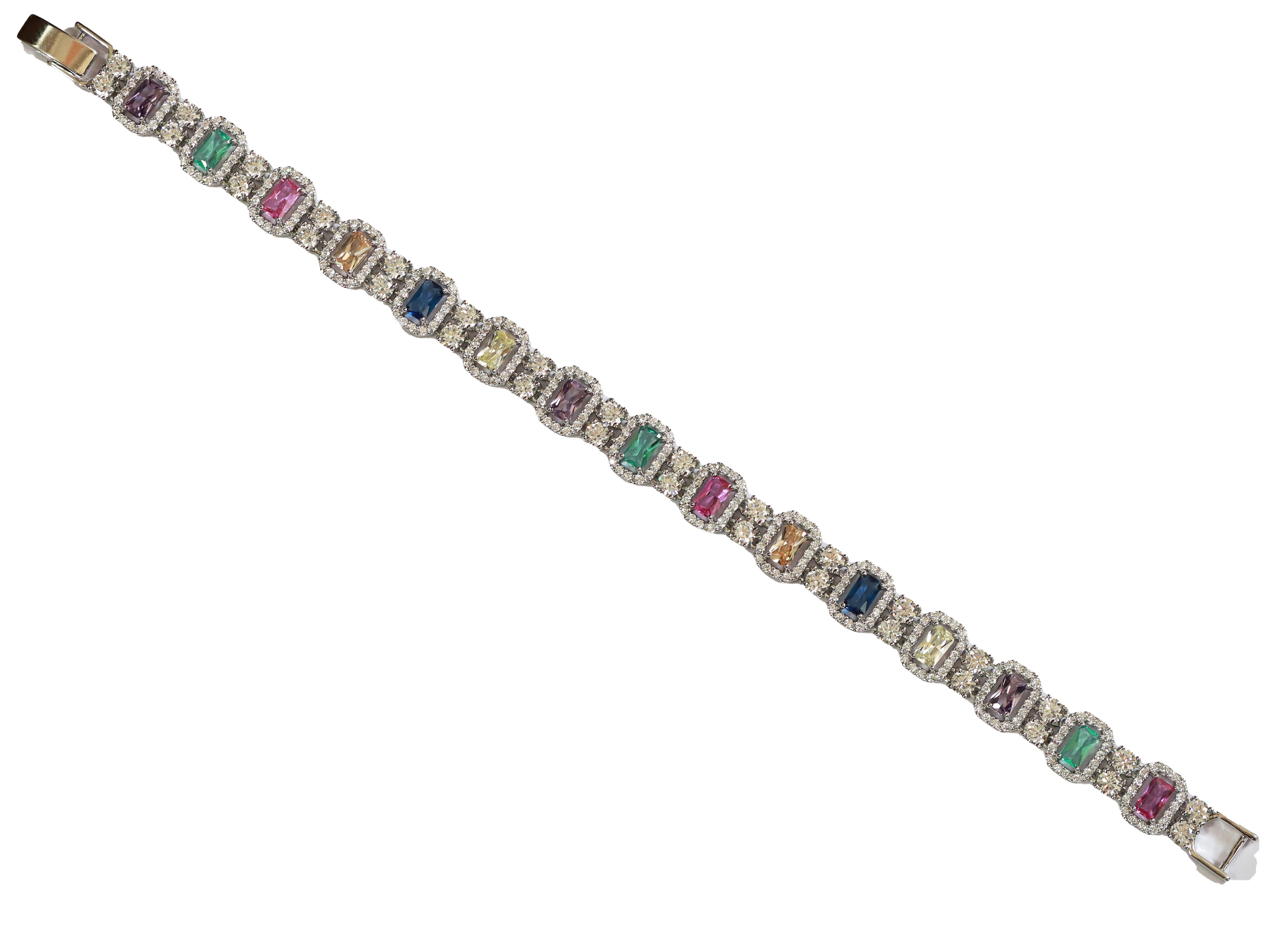 Zircon Crystal Halo Braclet 11362