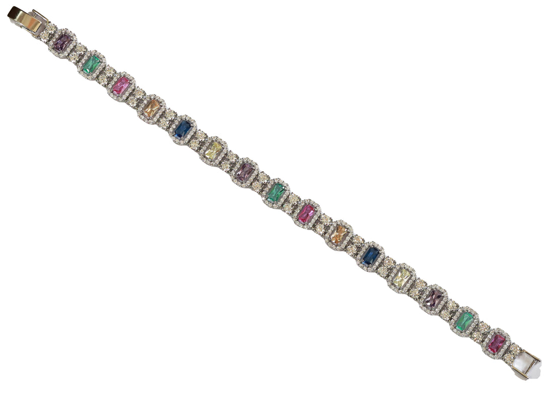 Zircon Crystal Halo Braclet 11362