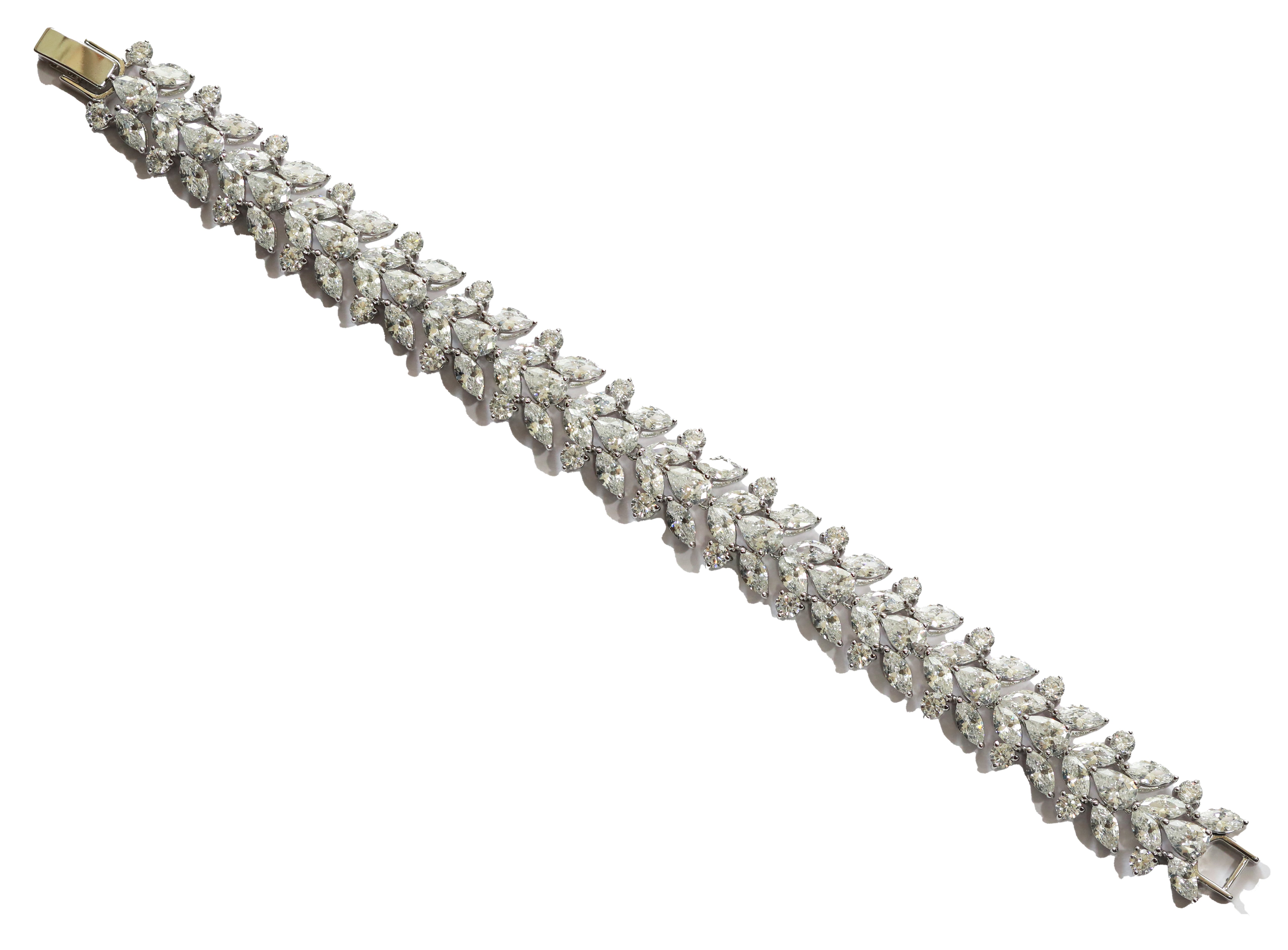Zircon Multi-Colour Floral Cluster Bracelet 11365