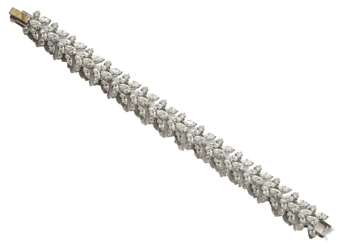 Zircon Multi-Colour Floral Cluster Bracelet 11365