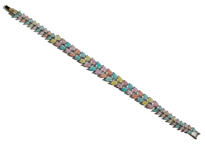 Zircon Pastel Leaf-line Bracelet 11368