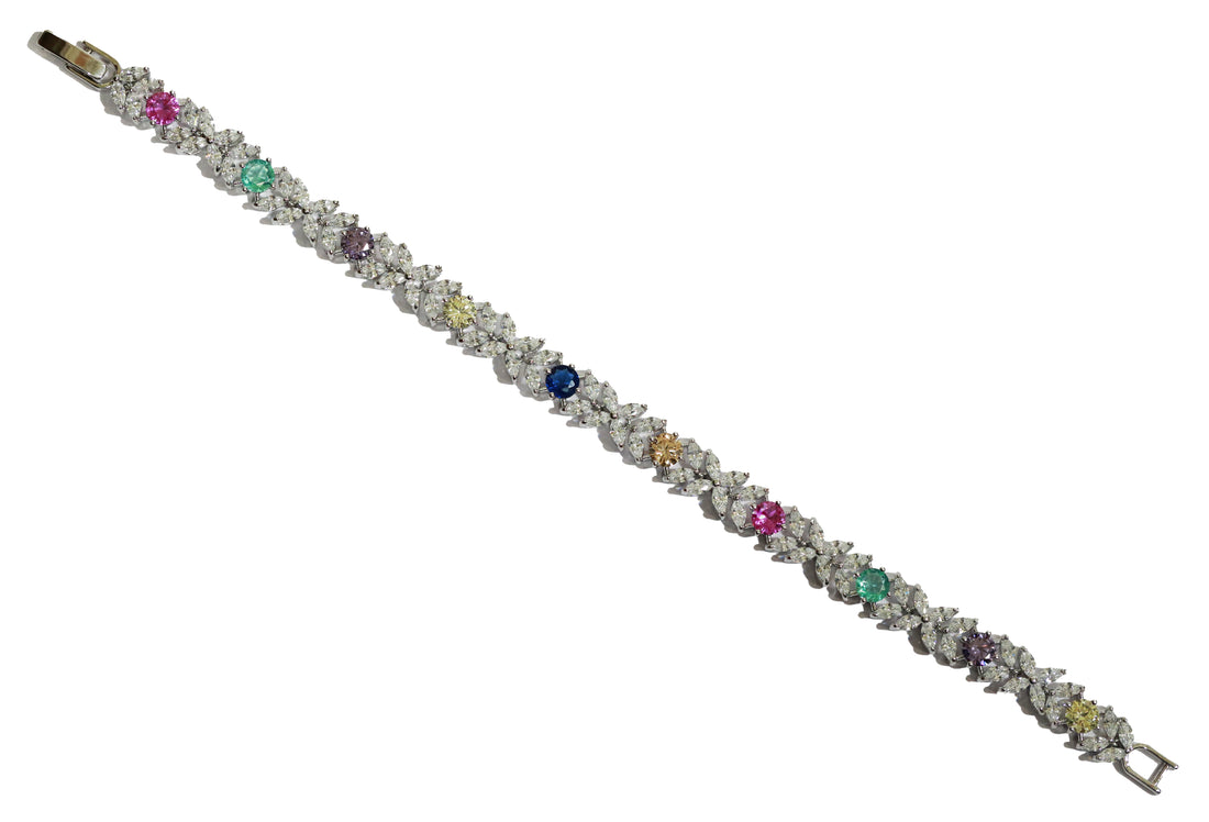 Zircon Multi-colour Petal Bracelet 11382