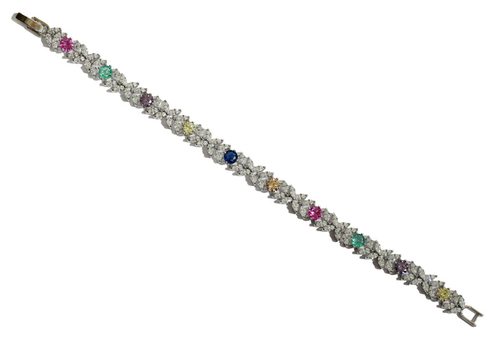 Zircon Multi-colour Petal Bracelet 11382