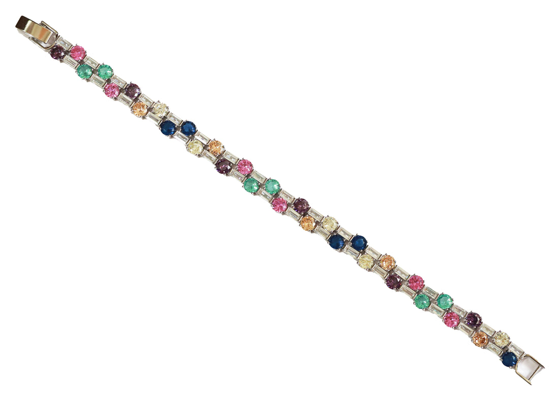 Zircon Double Line Luxe Bracelet 11385