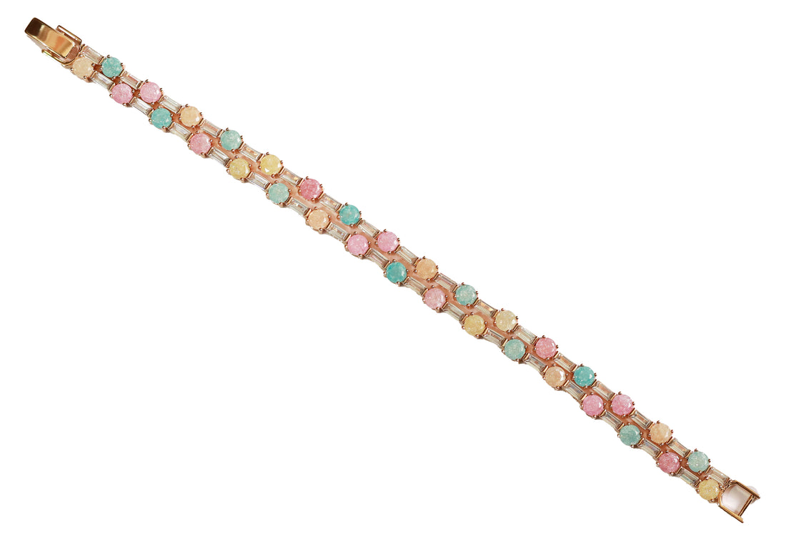 Zircon Double Line Luxe Bracelet 11385