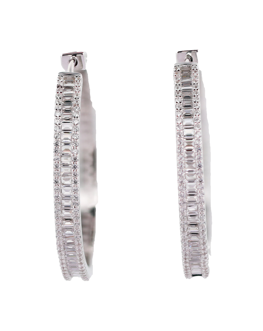 92.5 Sterling Silver Large Hoop Earrings 15757