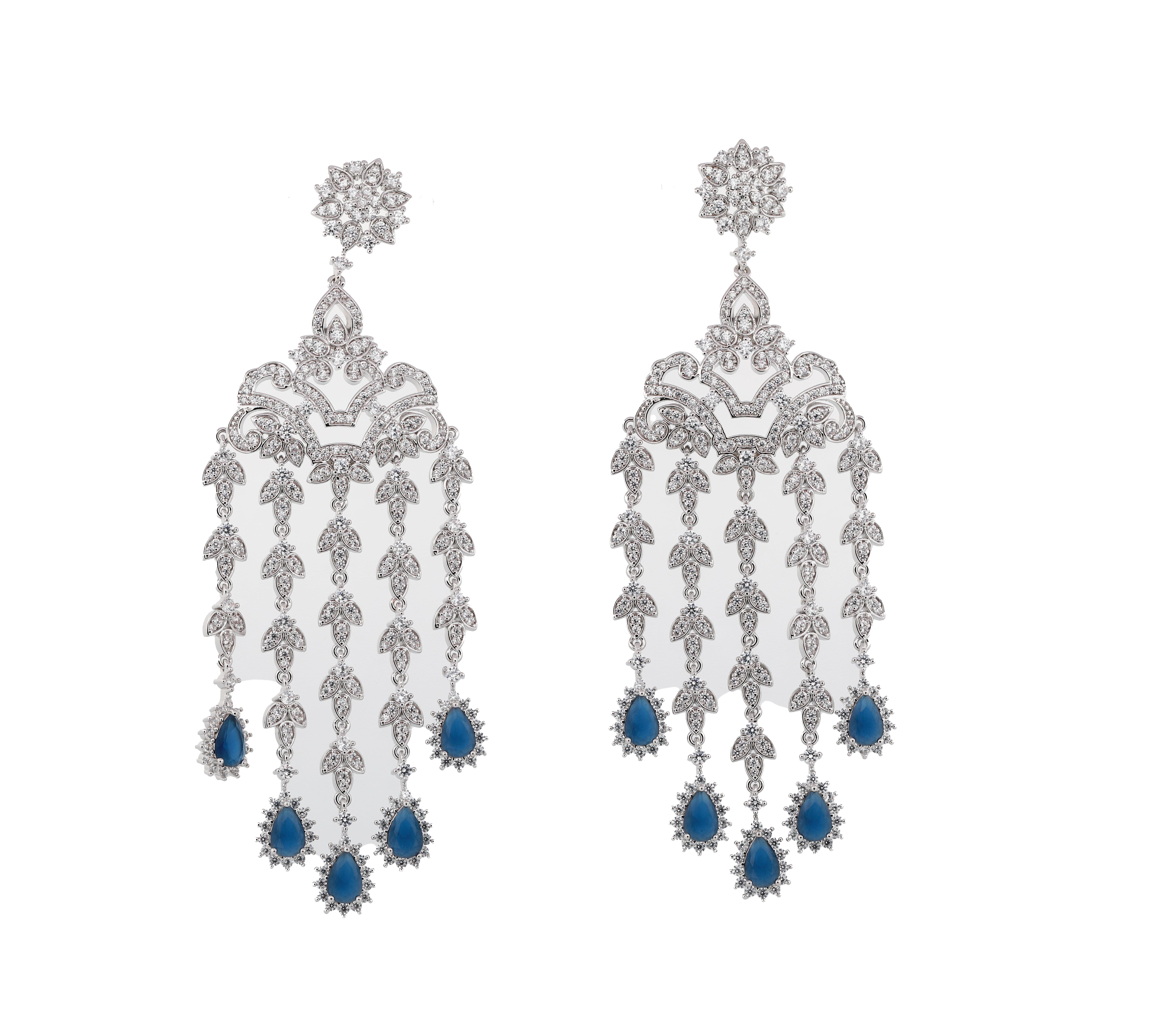 Zircon Rajwada Regal Drop Earrings 11463