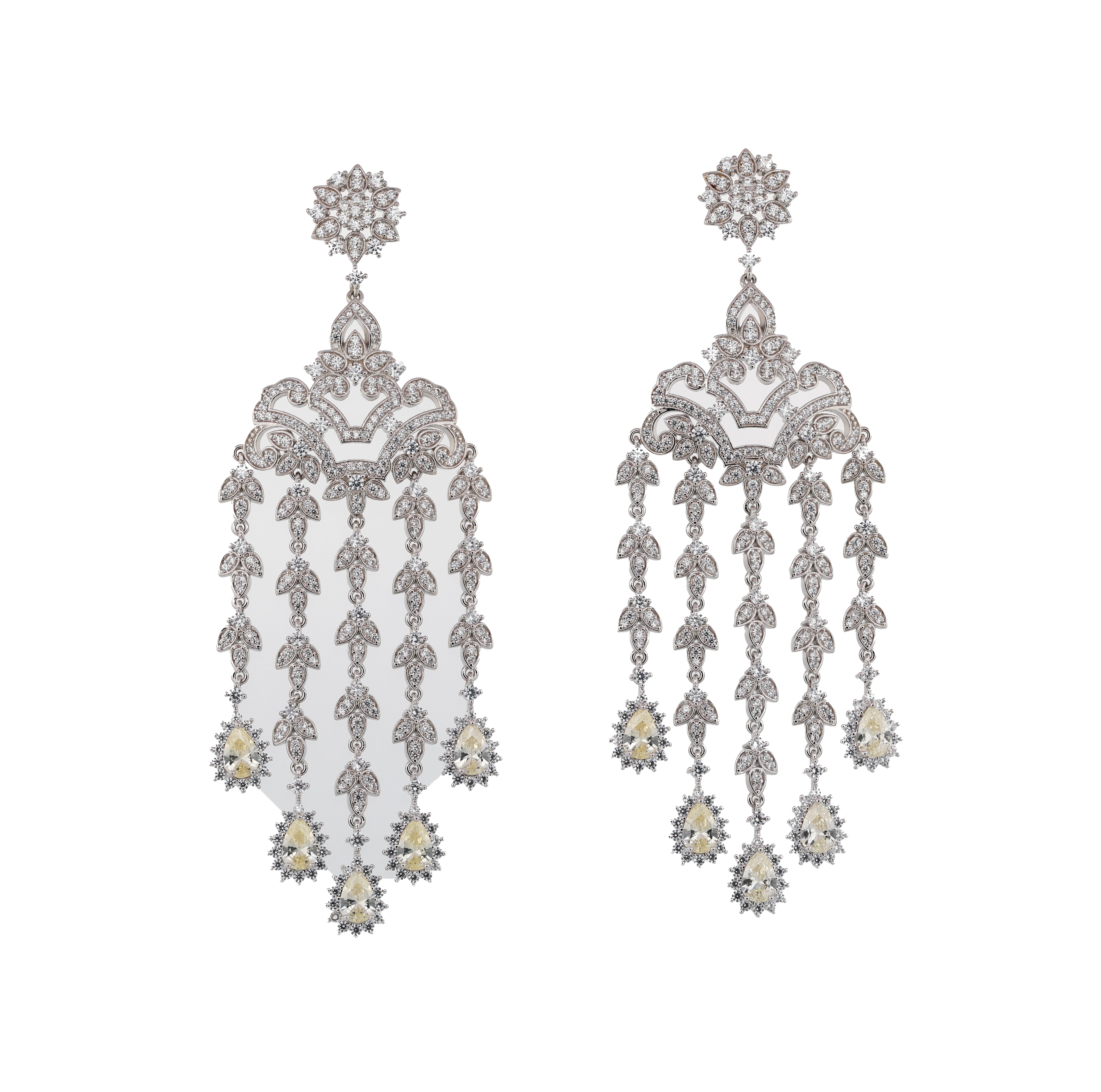 Zircon Rajwada Regal Drop Earrings 11463