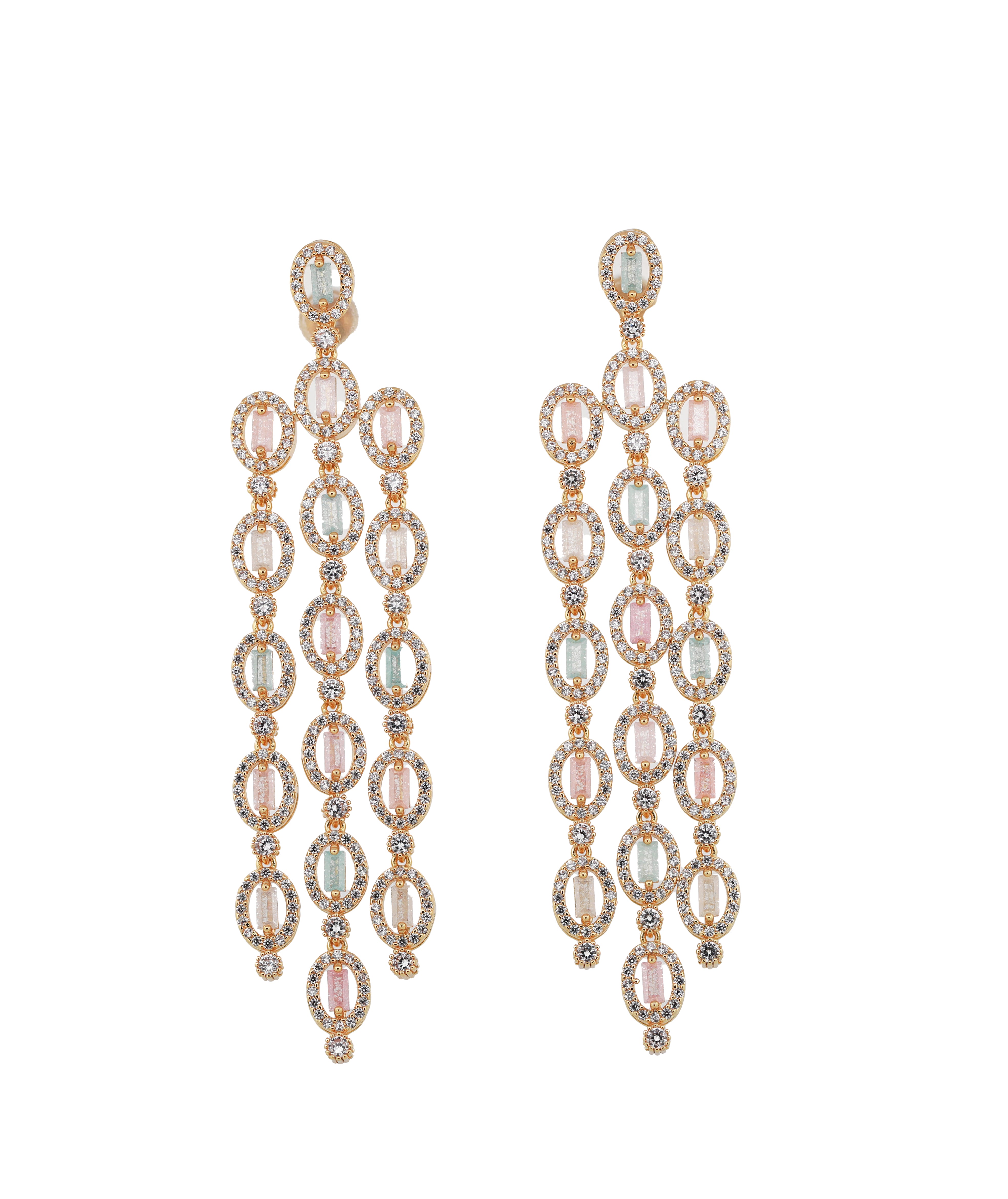 Zircon Multi-Line Halo Danglers 11465