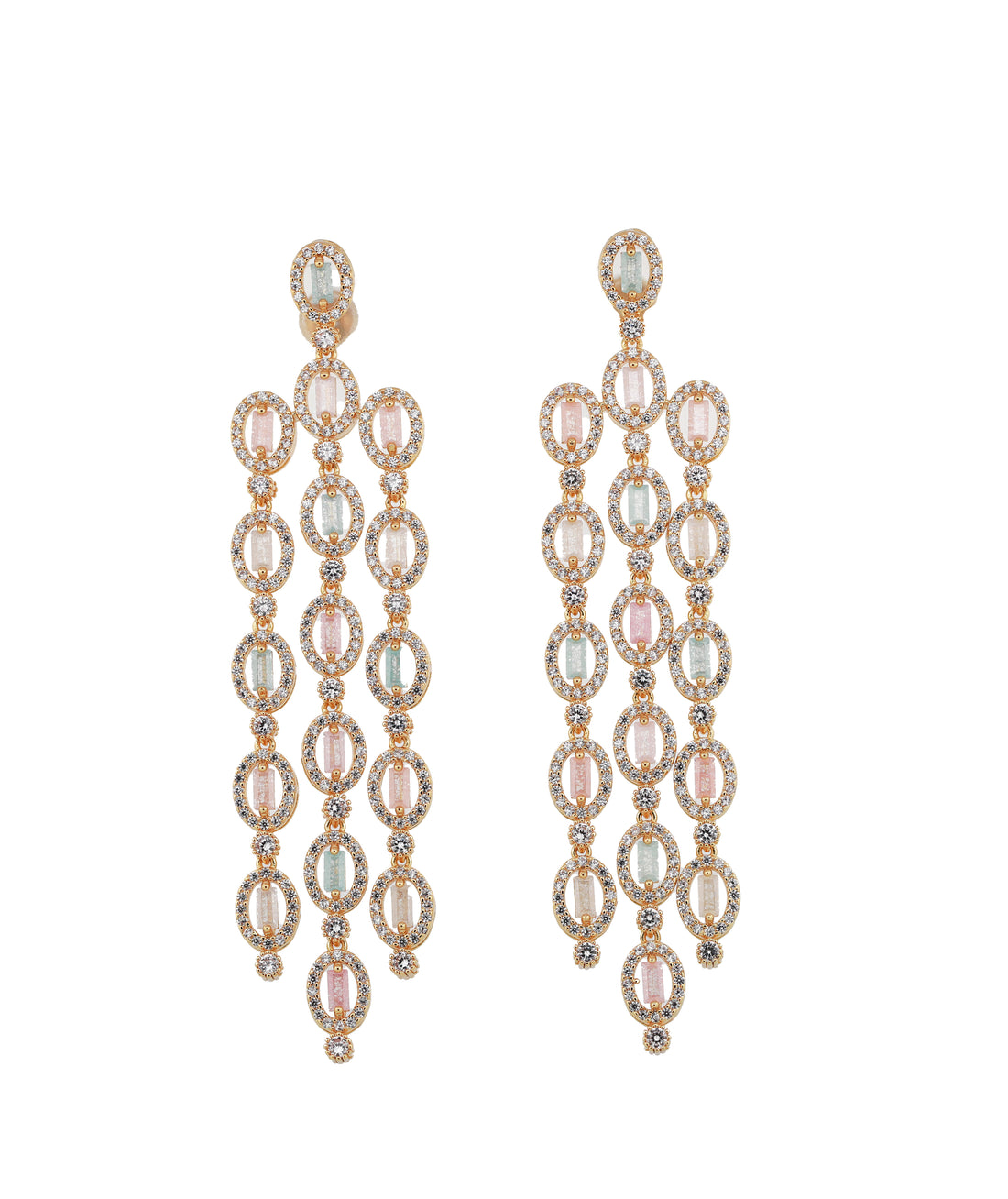Zircon Multi-Line Halo Danglers 11465