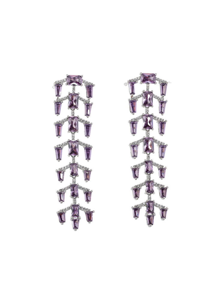 Zircon Icefall Linear Earrings 11470
