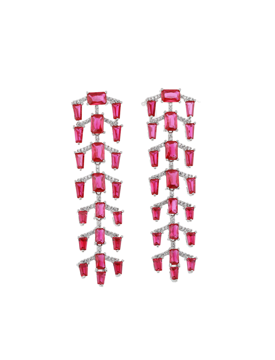 Zircon Icefall Linear Earrings 11470