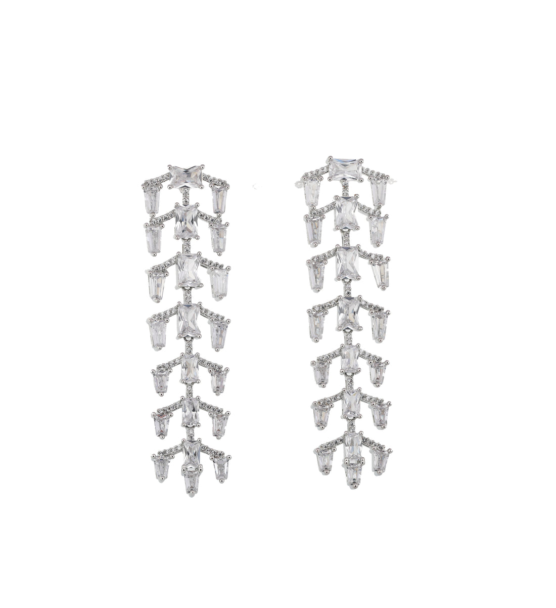 Zircon Icefall Linear Earrings 11470