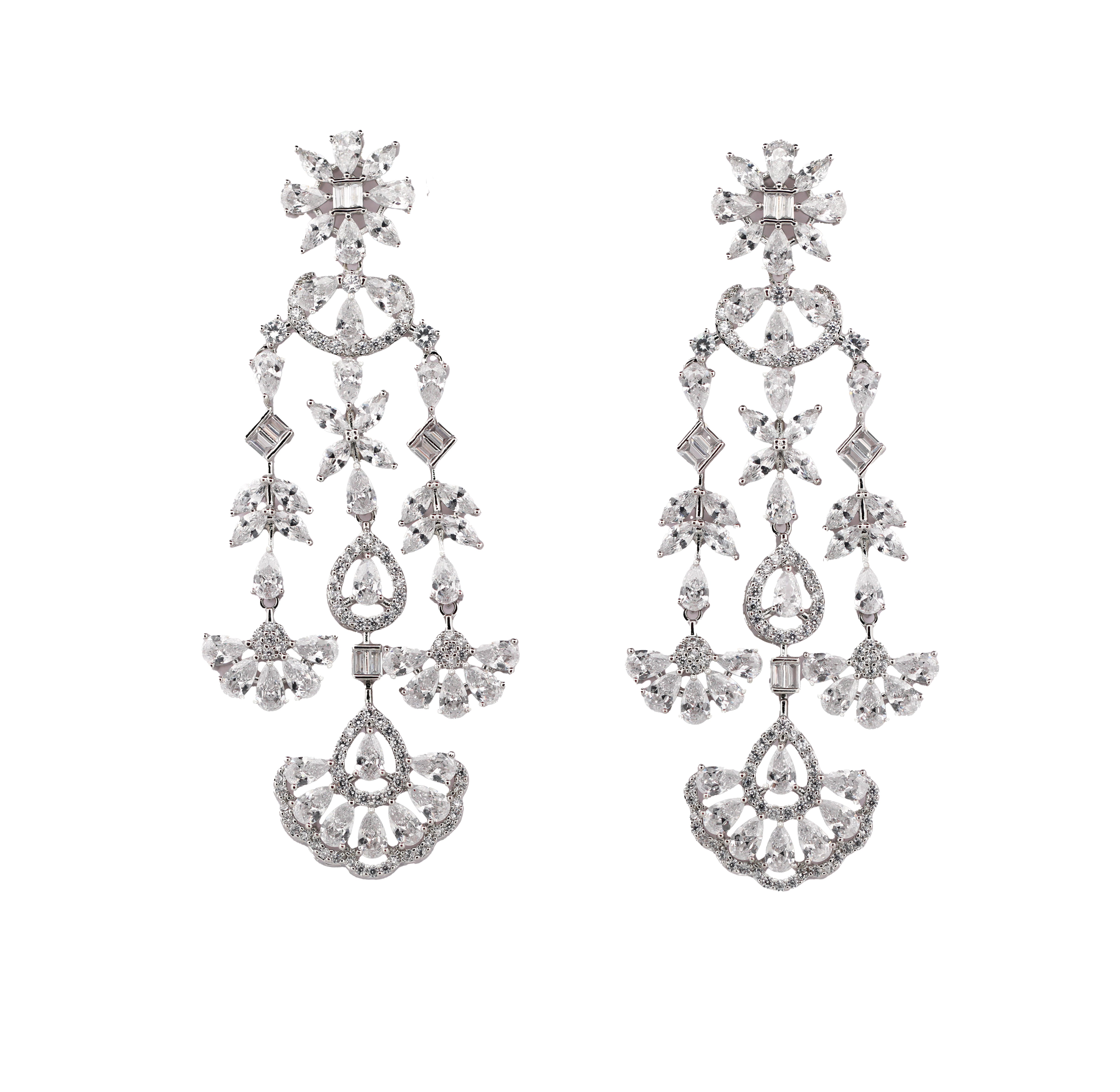 Zircon Royal Chandelier Earrings 11482