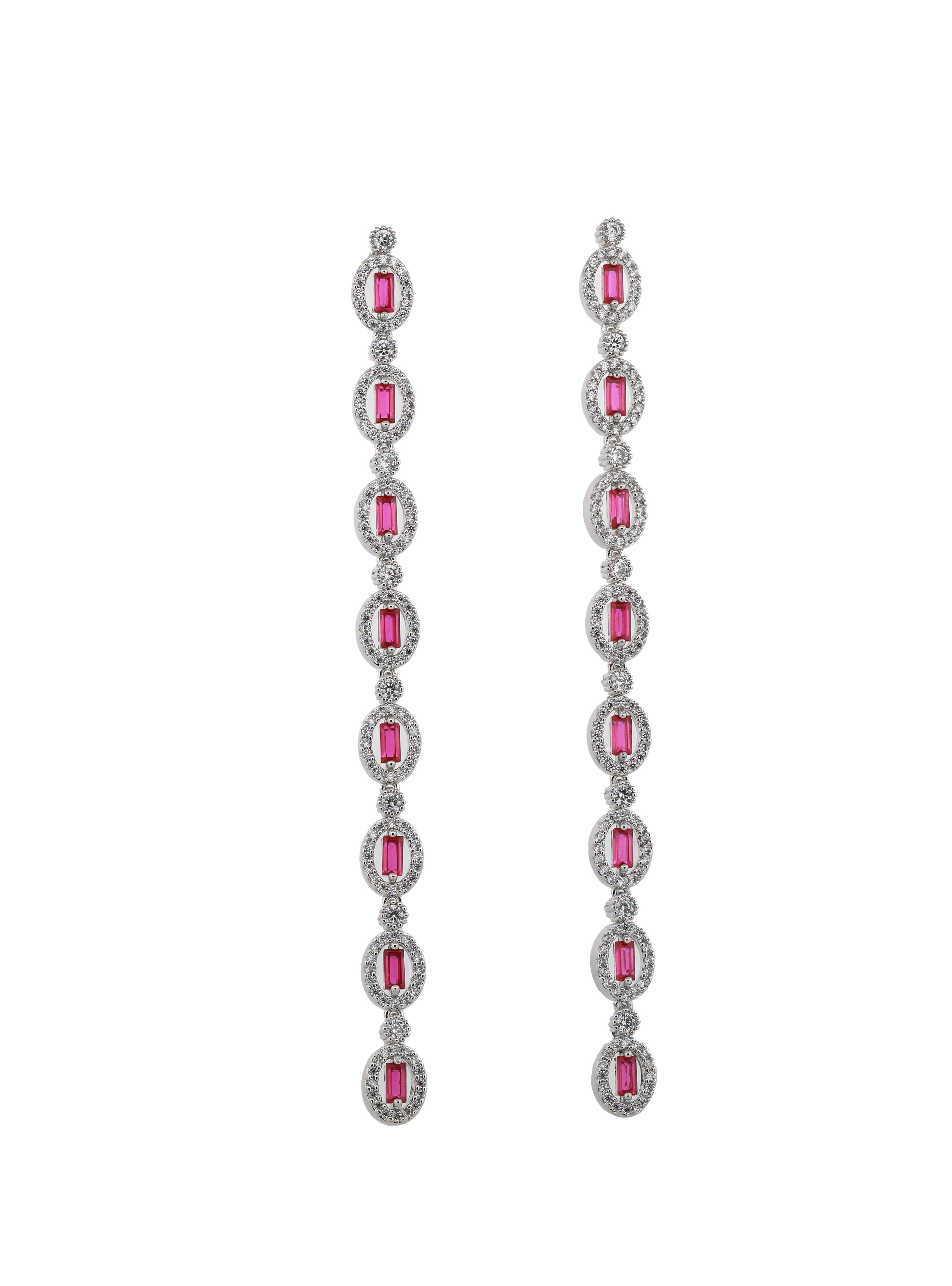 Zircon Long Linear Drop Earrings  11486