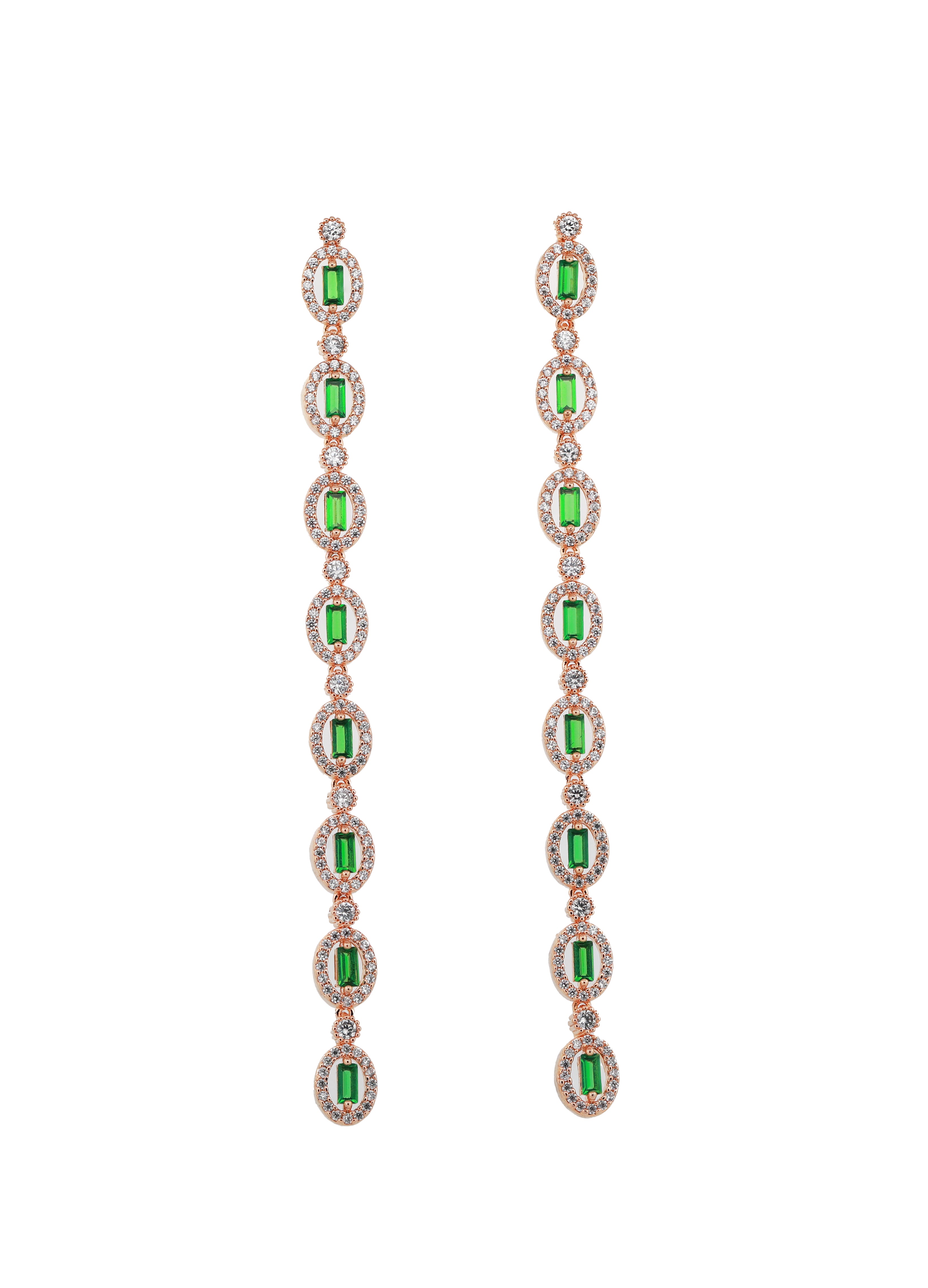 Zircon Long Linear Drop Earrings  11486