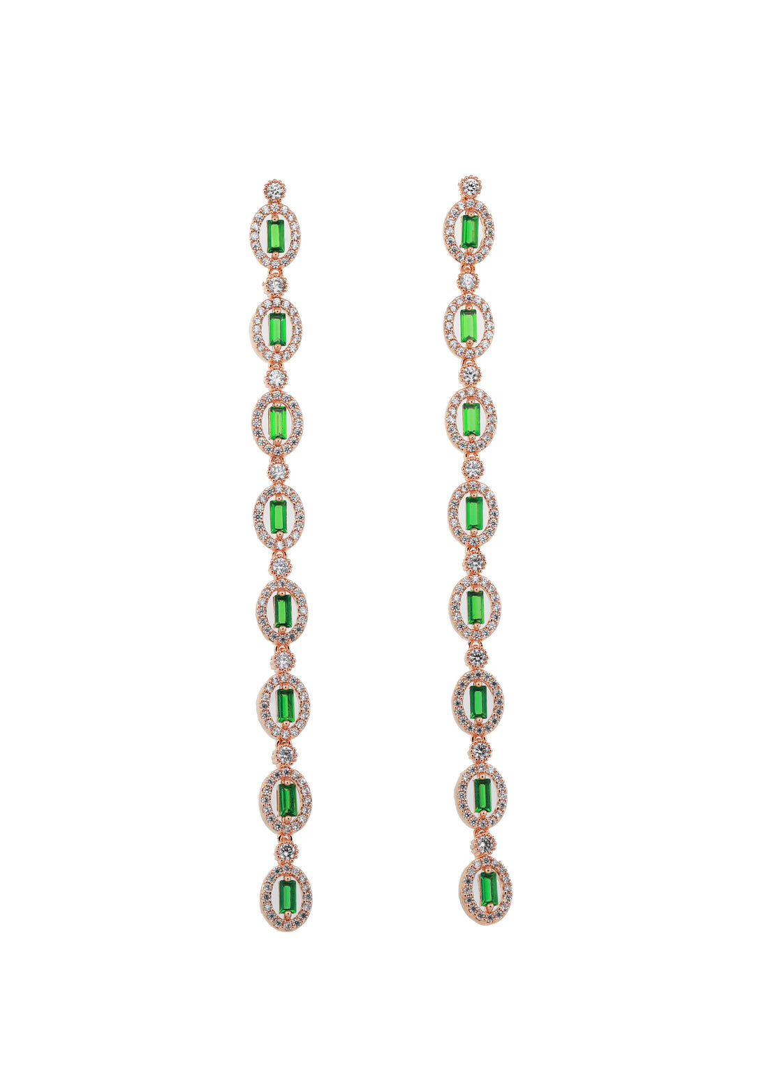 Zircon Long Linear Drop Earrings  11486