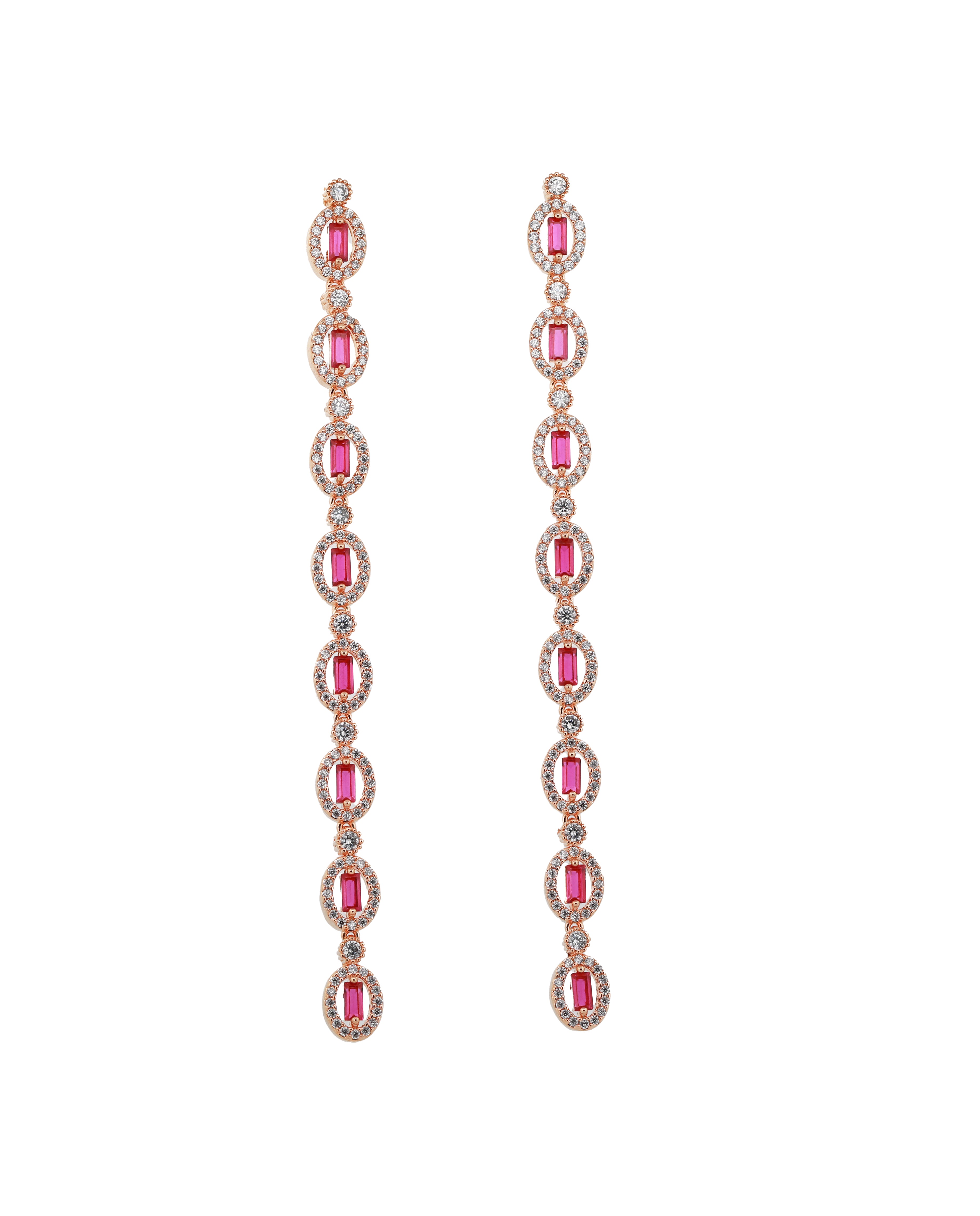 Zircon Long Linear Drop Earrings  11486