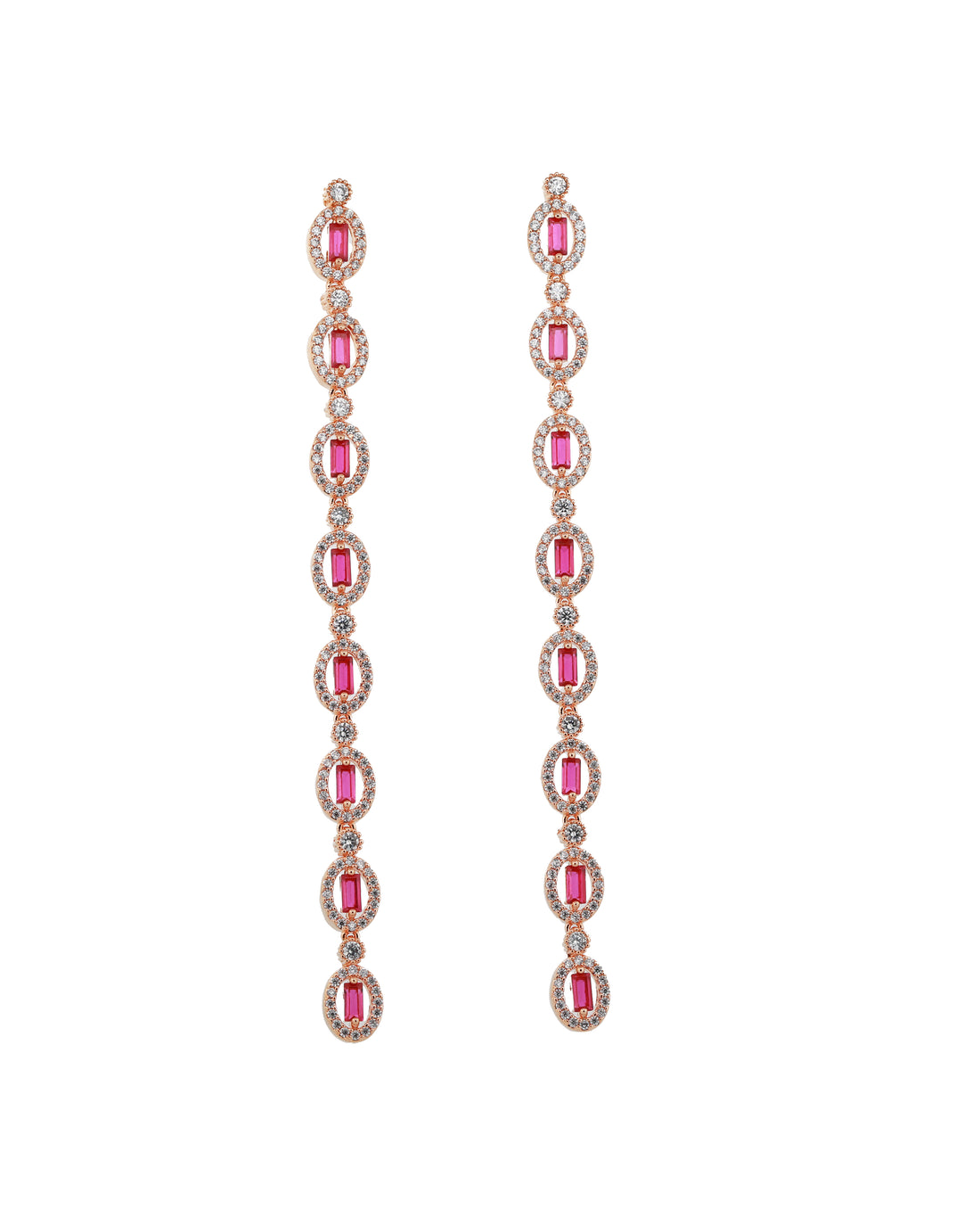 Zircon Long Linear Drop Earrings  11486