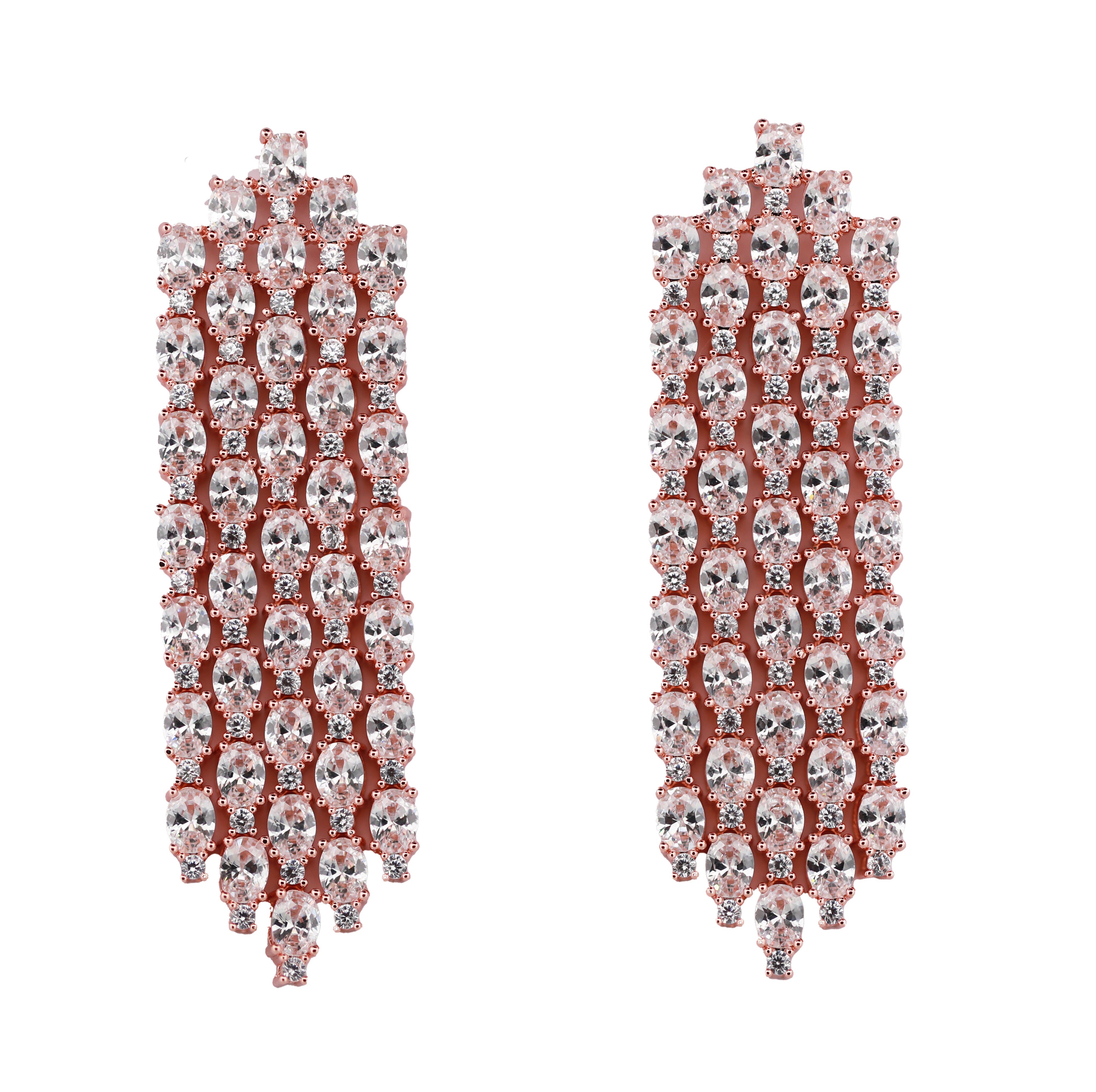 Zircon Panel Fringe Danglers  Earring 11505