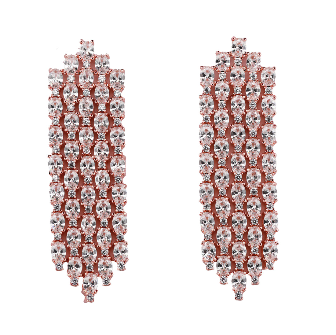 Zircon Panel Fringe Danglers  Earring 11505