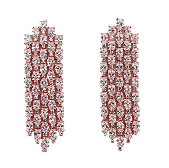 Zircon Panel Fringe Danglers  Earring 11505