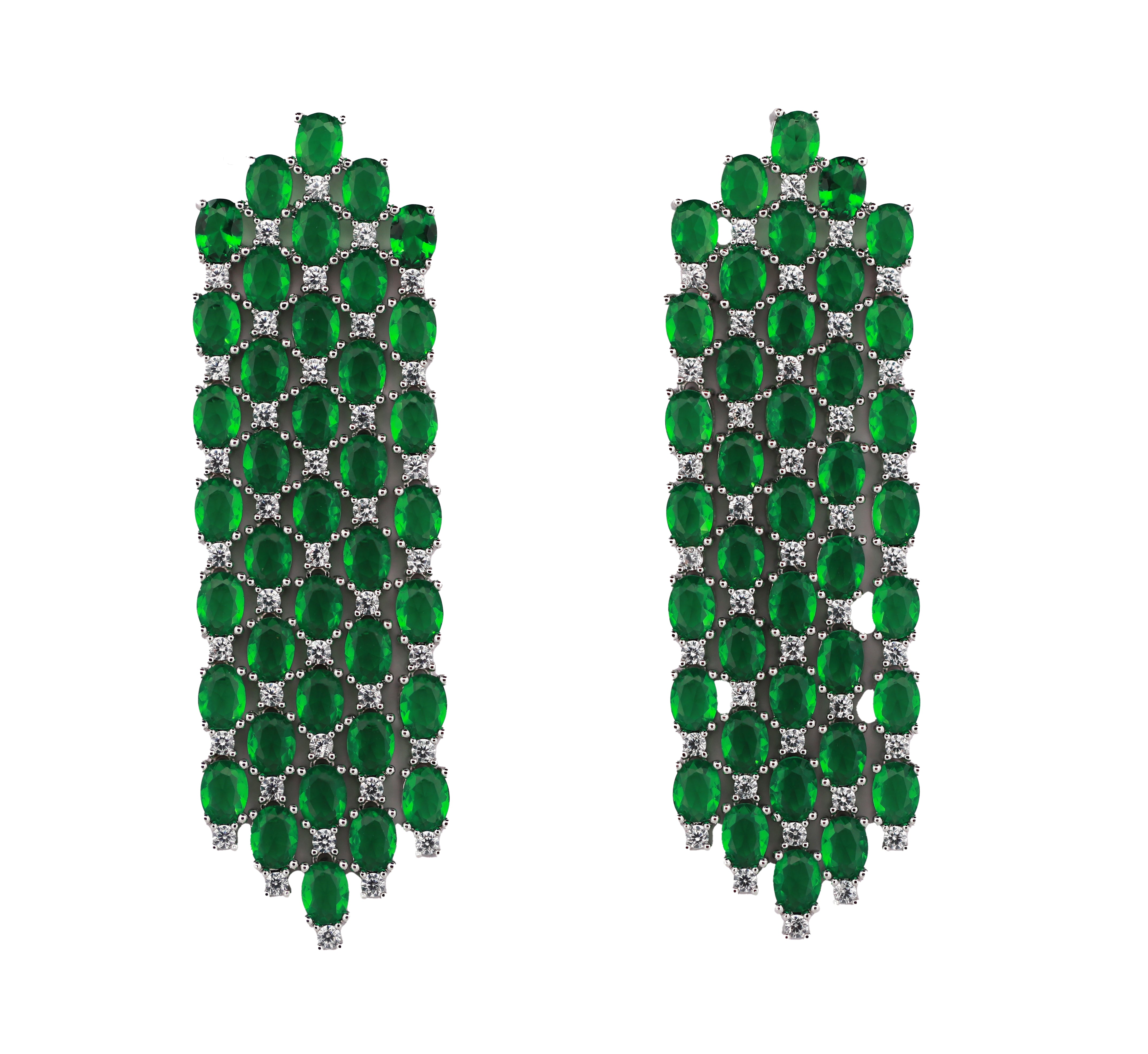 Zircon Panel Fringe Danglers  Earring 11505
