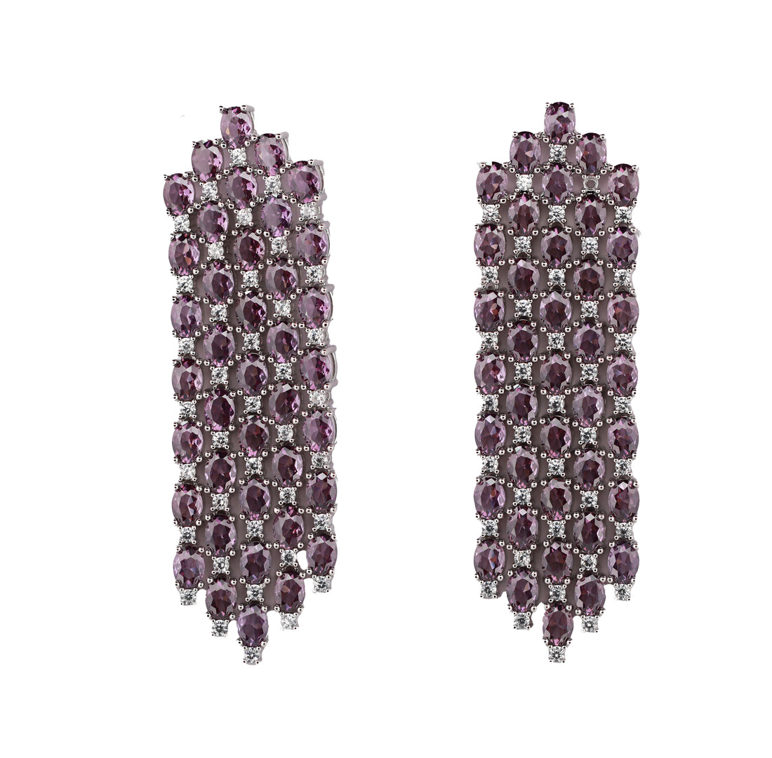 Zircon Panel Fringe Danglers  Earring 11505