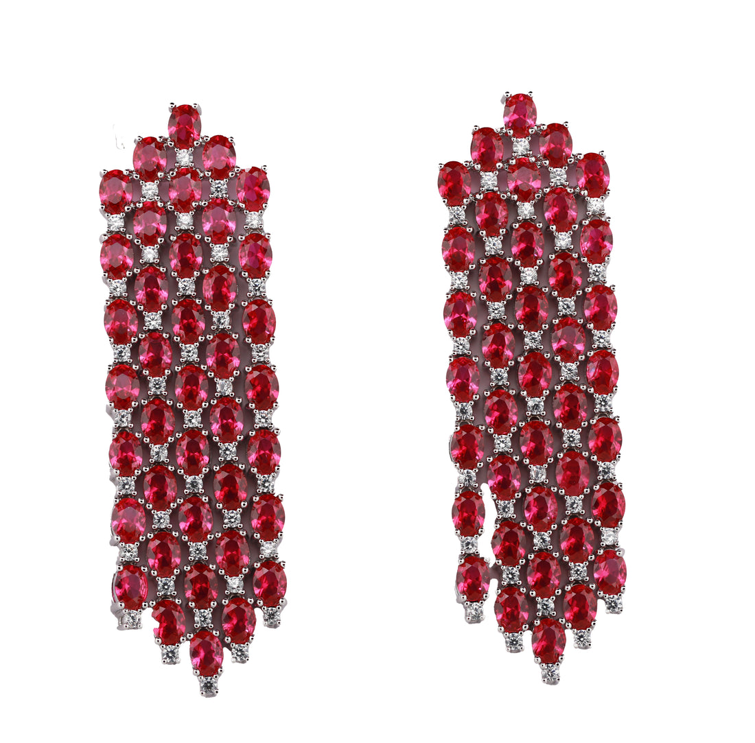 Zircon Panel Fringe Danglers  Earring 11505