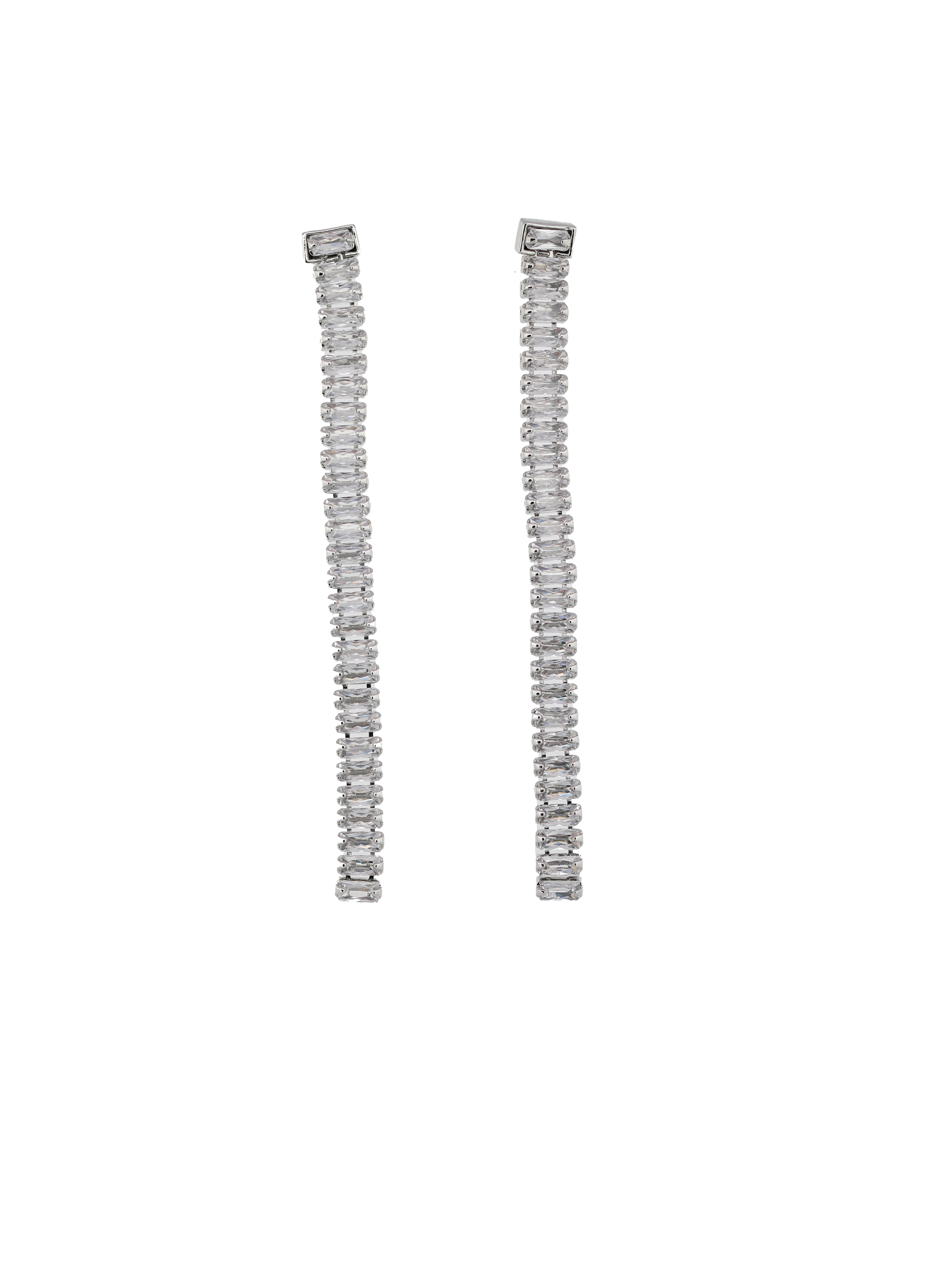 Zircon Line Drop Earrings 11526